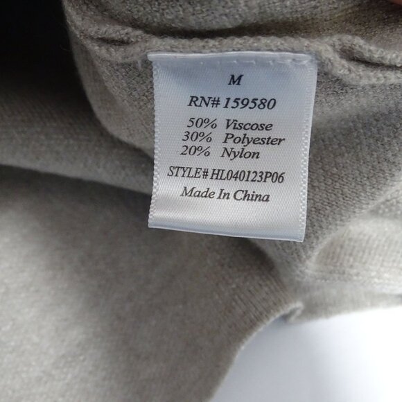 Pink Lily Turtleneck Oversized Knit Sweater Dress Women Size M Gray Dolman Slv - Picture 5 of 11